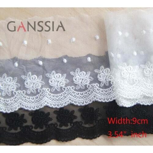 1yrd/lot Width:9cm Lace rose cotton mesh design lace,trimming lace for garment(ss-948)