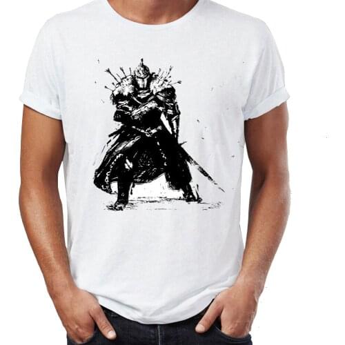 Summer Mens T-shirt Dark Souls Blacksmith Awesome Artwork Printed Tshirt Cool Tees Tops Harajuku Streetwear