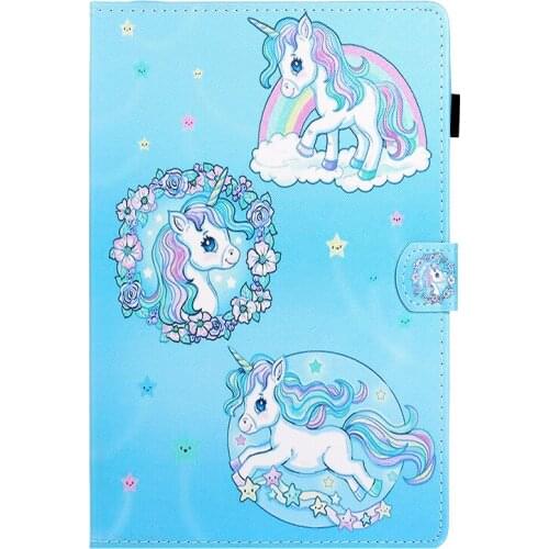 Cartoon Magnetic TPU+PU Leather Case for Samsung Galaxy Tab S6 10.5 T860 T865 Tablet Smart Cover with Auto Sleep Wake UP+Stylus