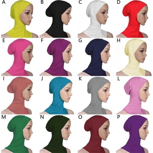 Muslim Underscarf Women Veil Hijab Head Scarves Muslim Women Scarf Turbans Head For Womens Hijabs Hijab Caps Hat Islamic Abaya