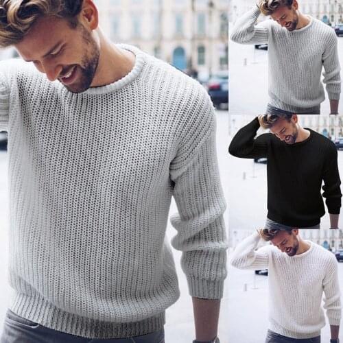 Men Brand Sweater Black White Casual Knitted Pullover Solid O Neck Men Sweaters Fashion Streetwear Autumn Winter Tops
