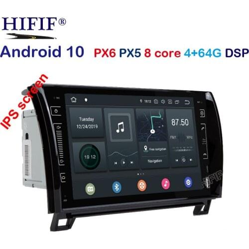 PX6 PX5 9"Android 10.0 IPS SCREEN 4G 2 DIN GPS For TOYOTA Sequoia Tundra stereo no dvd player radio navigation receiver audio