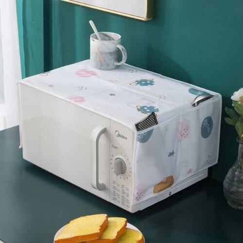 Microwave Oven Dust Cover Kitchenware Storage Bag Oil-proof Oil Fume Proof Cloth PEVA Cover Cooking Tool Sets Decorate