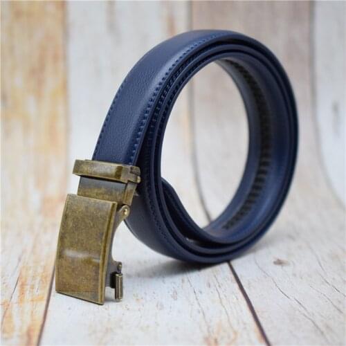 Cow Leather Automatic Buckle Men Belt Black/blue/coffee/brown Belt for Men Fashionable 3.1CM Width Male Strap 2021 Waist Belts