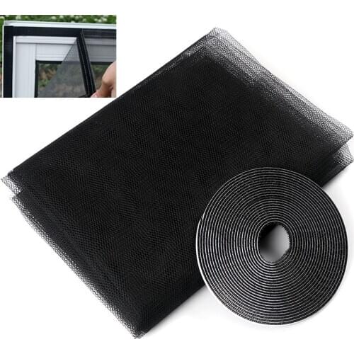 6mmx5.6m Self Adhesive DIY Window Screen Room With Tape Insect Mosquito Netting Mesh Curtain Door Protection