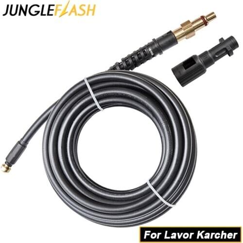 JUNGLEFLASH 10M 15M 20M High Pressure Car Washer Hose Pipeline Jet Hose Kit Sewer Drain Water Cleaning Hose For Lavor Karcher