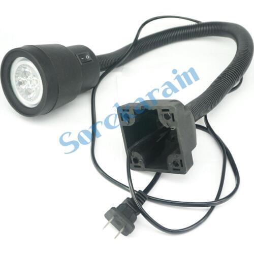12/24/36/220V 3/4/5/6/9W LED Lamp CNC Mill Lathe Industrial Machine Tool Lights Screw Fix Resin Plastic and Metal Hose
