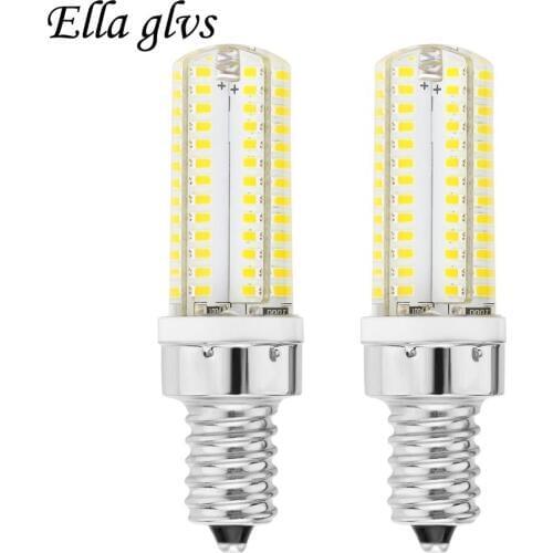 E14 Led Light SMD 3014 Silicone Led Lamp 104Led AC220V/ 110V 360 Beam Angle LED Bulb Crystal Home Lighting