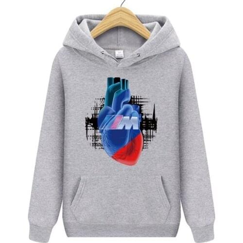 2020 Car M Power Heart M3 M5 Logo Auto Cars Blut Manner Printed Hoodies E92 E46 E30 E21 Women Hooded Men Sweatshirts Jacket HK55