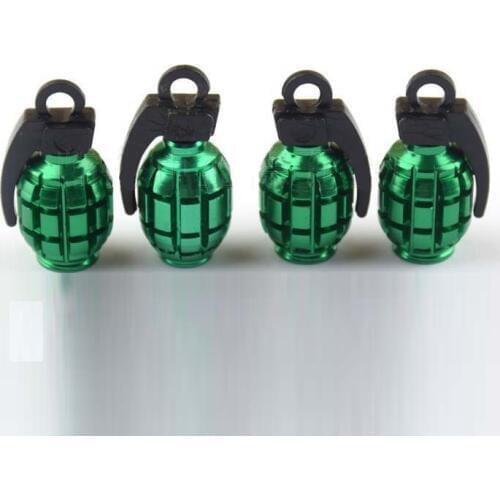 Rete Universal Car Tyre Air Valve Caps Bicycle Tire Valve Cap Car Wheel Styling aluminium bomb design Wh