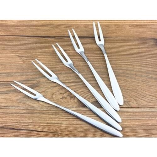 4000pcs/lot Fast shipping 13cm stainless steel fruit fork creative environmental small fruit fork