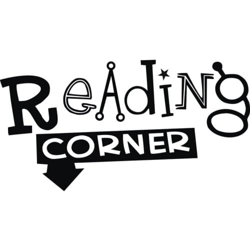 Reading Corner Wall Decal Sticker Vinyl School Daycare Preschool Classroom Library Teacher Kids Students Boy Girl Wall Decal