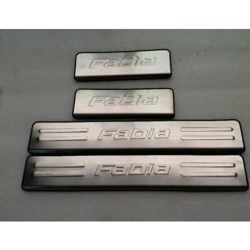High quality stainless steel Scuff Plate/Door Sill 2007-2011 for Skoda Fabia