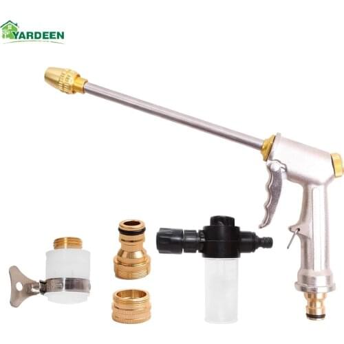 Yardeen Adjustable High Pressure Water Gun Sprayer Wand Nozzle Car Cleaner Jet Outdoor Accessories Watering Spray Sprinkler