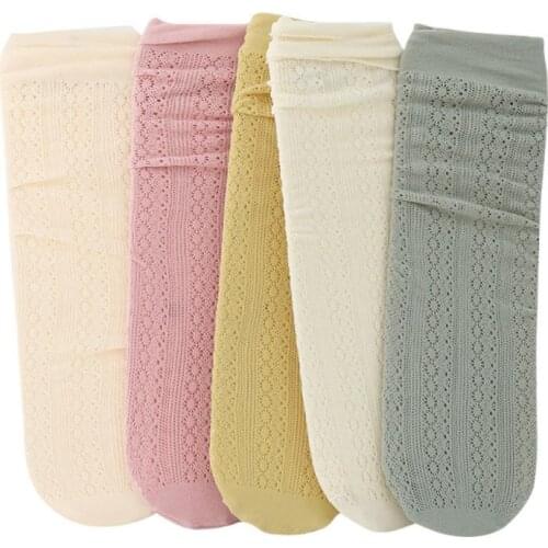 1 Pair Baby Socks Stockings Summer Thin Girls' Mesh Socks Cotton Childrens Socks Knee Hight Socks Breathable Floor Socks