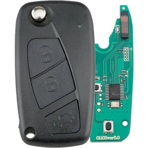 30Pcs 3Buttons Remote Car key For Fiat 433Mhz ID46/PCF7946 Chip For Fiat 500 Panda Idea Punto Stilo Ducato Car keys @52