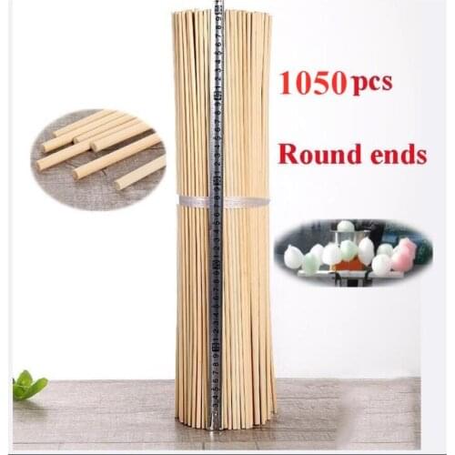 50cm*5mm 1050pcs cotton candy bamboo Sticks DIY Round ends bamboo skewers For Marshmallow Spun sugar Candy floss wooden skewers