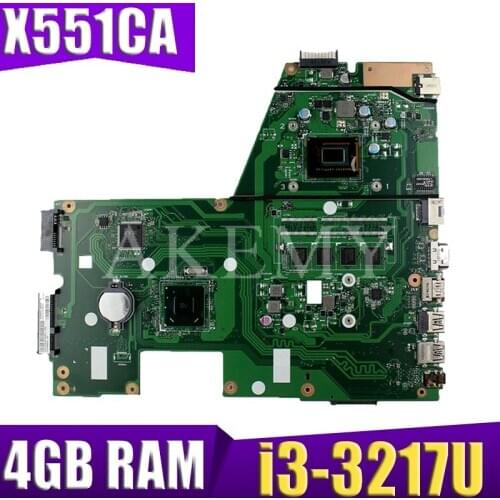 Akemy For ASUS X551CA X551C F551C laptop motherboard i3-3217U 4GB RAM 100% testedwork original mainboard