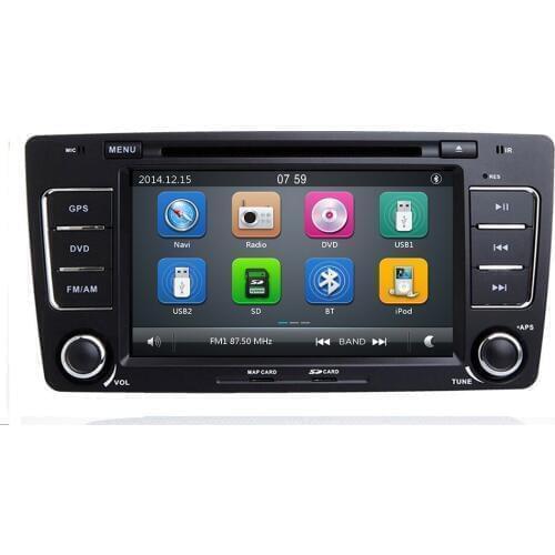 2Din Steering-Wheel For Skoda Octavia 2 Car Multimedia DVD Player Fast Boot 1080P HDP GPS+Glonass
