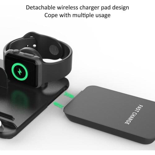 5 In 1 Qi Charging Dock Station Wireless Charging Base Mobile Phone Tablet Watch Headset Charger Fast Wireless Charger Staion