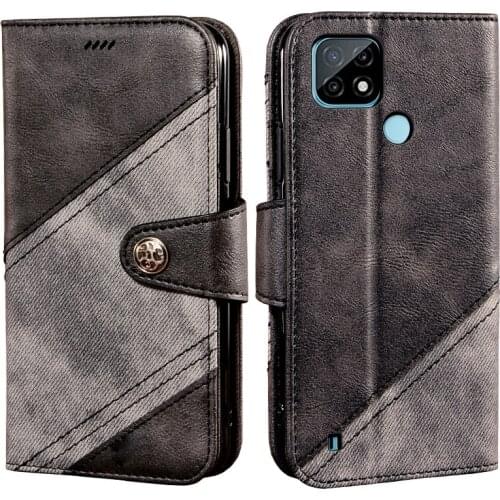 Flip Case For Realme C21 Book Leather Case Shockproof Bumper Flip Case For Realme C25 Cover