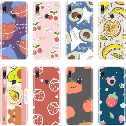 Back Cover For Huawei Y9 Y7 Y6 Prime Pro 2019 Cute Avocado Pink Banana Strawberry Silicone Phone Case For Huawei Y7 Y6 Y5 2019