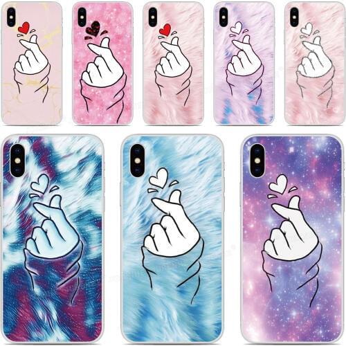Rubber Soft TPU Finger Love Heart Phone Case For Oukitel C17 C16 C15 C13 C12 C11 Pro K9 U25 Pro U22 Fundas Silicone Back Cover
