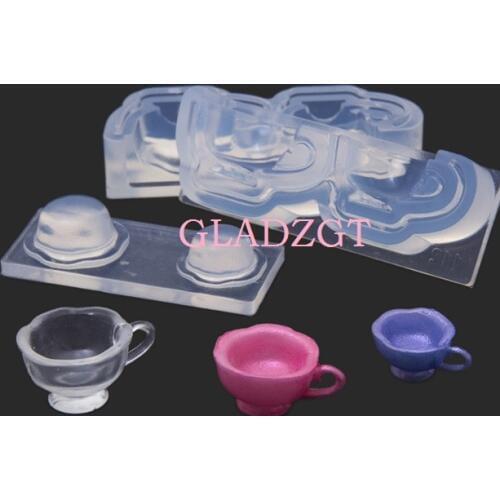 GLADZGT Child +mother mold Transparent DIY Three-dimensional cup Mold Mould Jewelry Making Tools epoxy resin molds