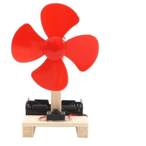 Kids Wind Power Generator DIY Electric Fan 4 IQ Training Assemble Toy