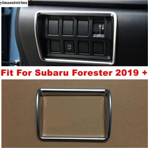 Headlight Head Lights Lamps Switch Button Frame Decoration Cover Trim Fit For Subaru Forester 2019 - 2021 ABS Interior Refit Kit