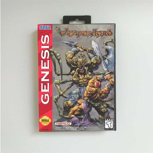 WeaponLord Weapon Lord - USA Cover With Retail Box 16 Bit MD Game Card for Sega Megadrive Genesis Video Game Console