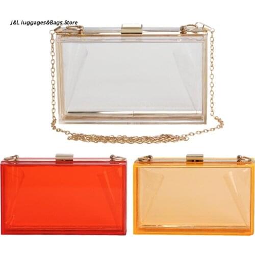 M68C Women Acrylic Evening Shoulder Bag Bridal Clutch Party Prom Wedding Crossbody Handbag Purse