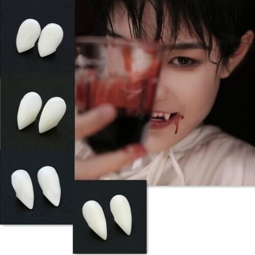 Mask Denture Cosplay Tooth Toy Solid Dentures Adult DIY Costume Props Party Glue Kit Zombie Vampire Temporary Gift Packed Fangs