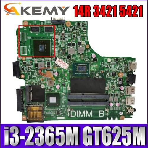AKemy 3421 Laptop motherboard For DELL Inspiron 3421 Mainboard SR0U4 i3-2365M GT625M CN-0THCP7 0THCP7 12204-1