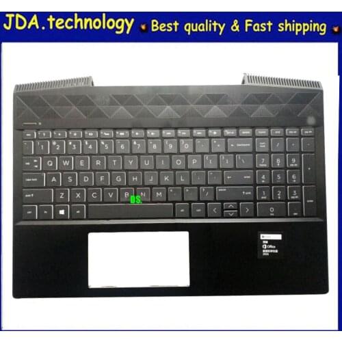 MEIARROW 95%New for HP PAVILION 15-CX 15-CX0071TX palmrest US keyboard upper cover,White backlight