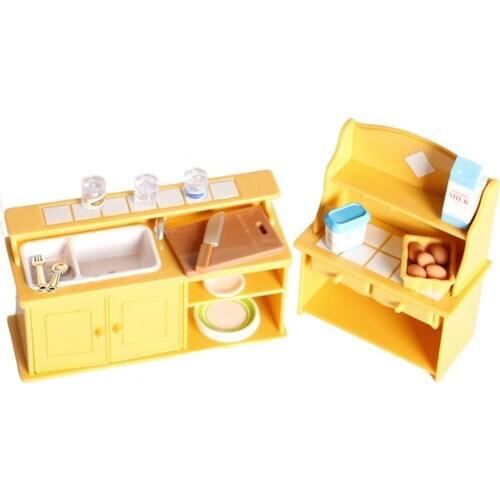 Mini Furniture Scene Storage Dishwashing Table Model Dollhouse Decor Kids Gift Decorative Ornaments For Mini Kitchen Scences