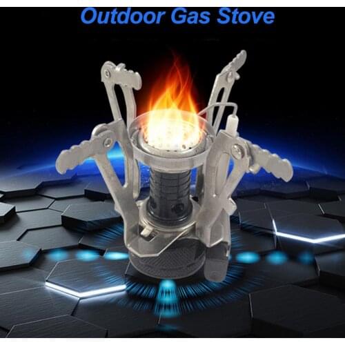 Mini Camping Stoves Aluminium Alloy Folding Outdoor Gas Stove Portable Furnace Cooking Picnic Split Stoves Cooker Furnace Stove