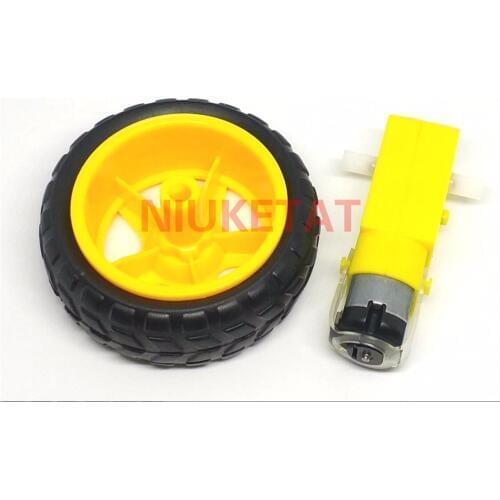 1/set TT Motor 130motor with the wheel Smart Car Robot Gear Motor for Arduino DC3V-6V DC Gear Motor 1pcs motor+1pcs 65mm wheel