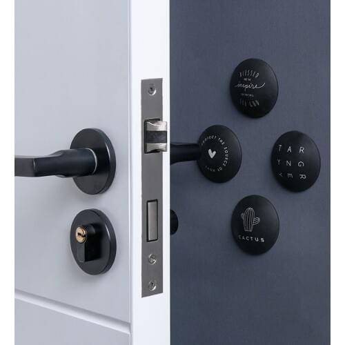 4pcs /set Anti-Collision Stickers Door Stickers Bathroom Room Door Handle Crash Cushions Silence Pads Toilet Crash Stickers