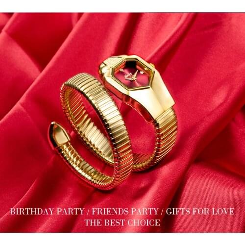 Autumn new womens watch snake head watch leisure temperament waterproof snake watch womens quartz watch with diamond