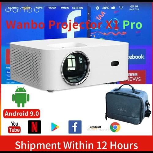 Projector 4K Mini Video Led HD Global Version Wanbo X1 Projector Portable Bluetooth Wifi Projector 1920 Keystone for Office Home