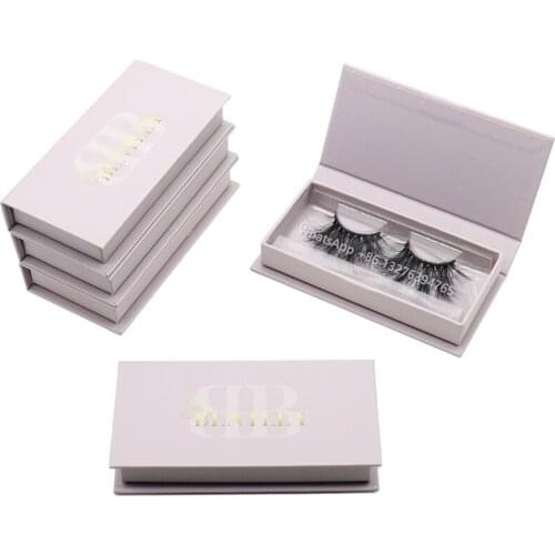 Printed Own Brand Rectangular Eyelashes Packaging Box Wholesale Mink Lashes With Packaging Strip Lashes Soft False Eyelashes