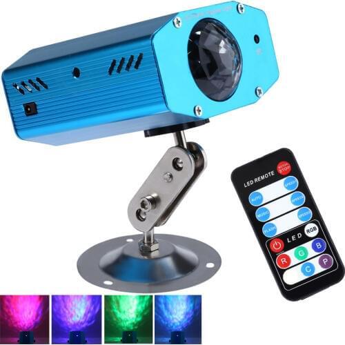 Remote 3w Rgb Led Water Wave Ripple Effect Stage Light Lighting Laser Projector With Mini Tripod For Party Show