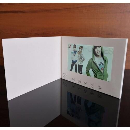 Video booklet with 7inch HD Screen Brochure Universal Video Greeting Cards Fashion Design Video greeting Cards hot Selling