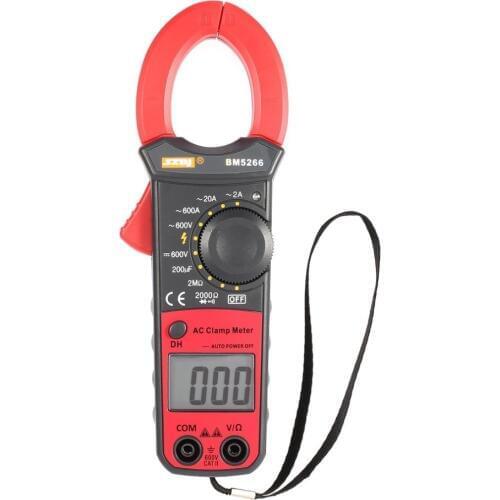 BM5266 Handheld Digital Clamp Meter Multimeter 1999 Count AC/DC Volt Amp Ohm Capacitance Phase Diode Continuity Tester Ammeter