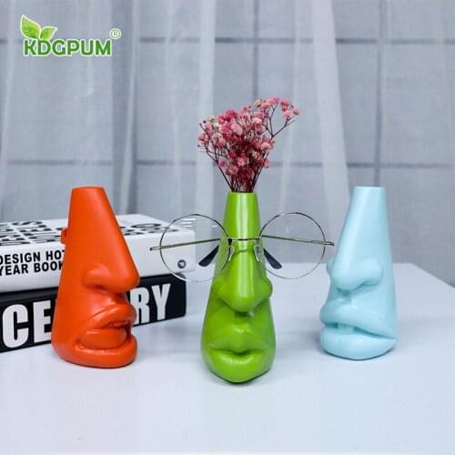 Modern Handmade Resin Vase Nordic Style Ins Flower Arrangement Dried Flower Arrangement Creative Home Decoration Ornaments