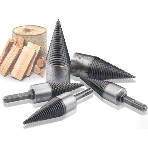 Firewood Splitter Machine Drill Wood Cone Reamer Punch Driver Drill Bit Split Drilling Tools Wood Breaker Tool Firewood Drill