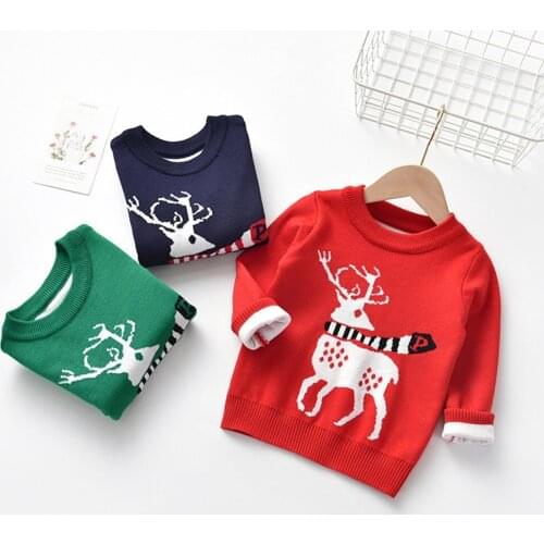 2020 Christmas Kids Sweater Boys Girls Pullovers For Autumn Winter Children Comfortable Long Sleeve Christmas Cartoon