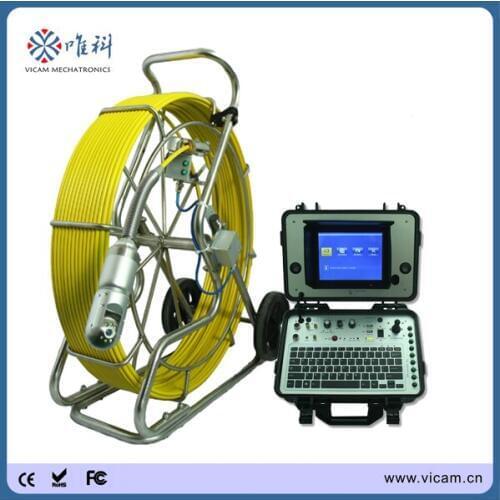 Vicam underwater sewer drain pipe inspection pan tilt camera with diameter 9mm push rod cable V8-3288PT-1