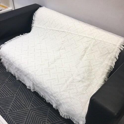 Knitted Home Tassel Blanket With Tassel Bedding Cover Kids Comforter Outdoor Camping Hiking Rugs